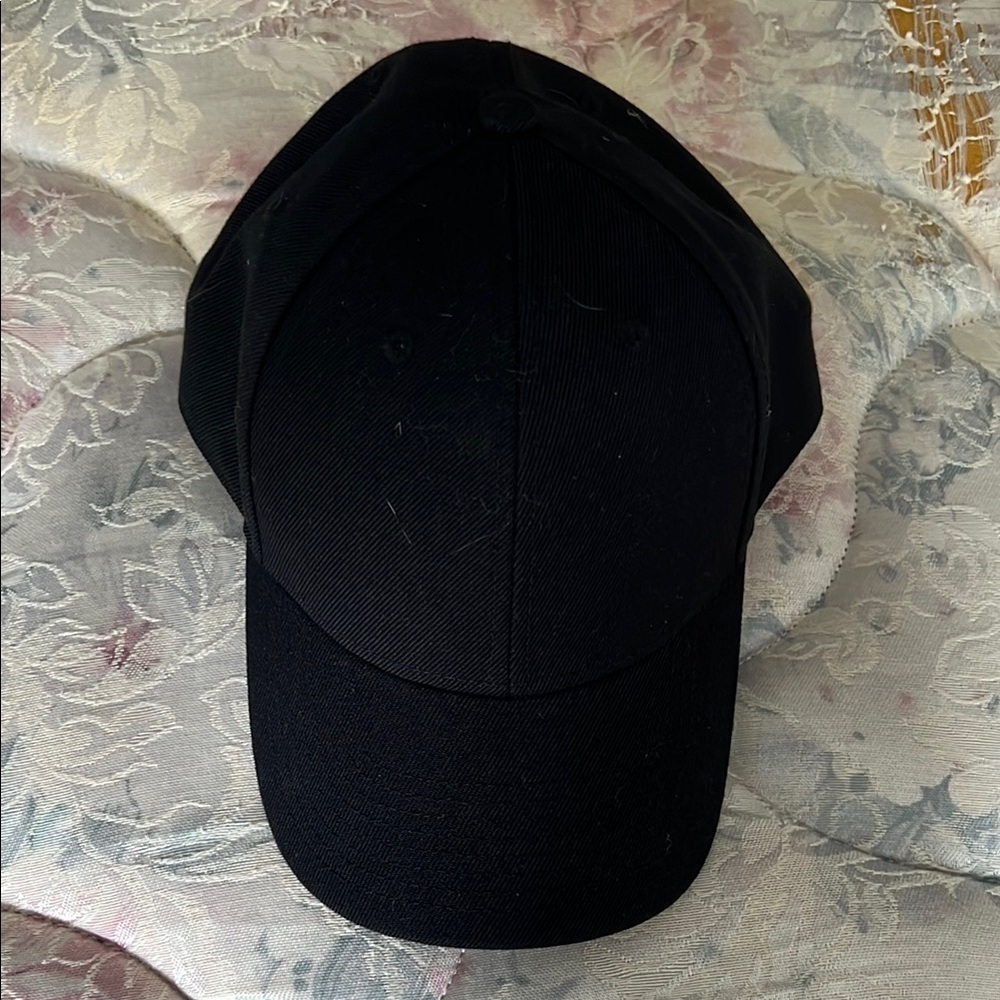 Crowns By Lids Black Wool Blend Adjustable Baseball Cap Hat